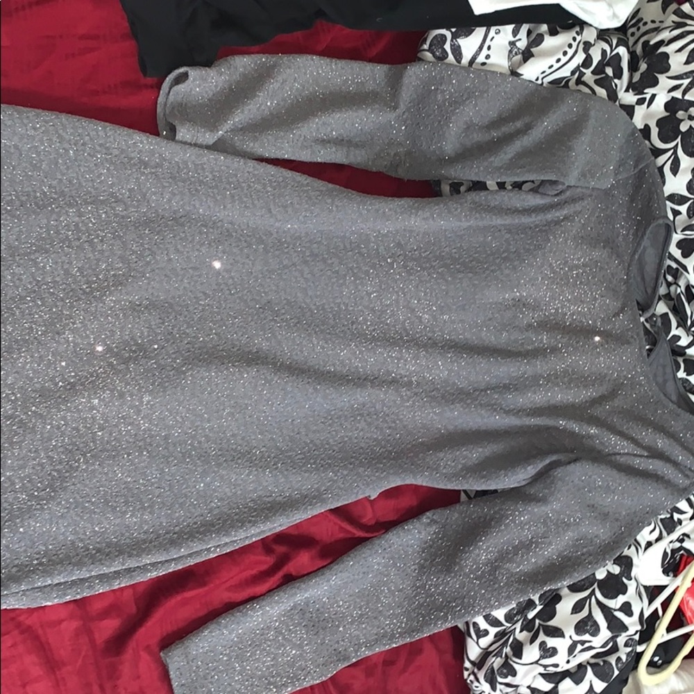 grey sparkly homecoming dress